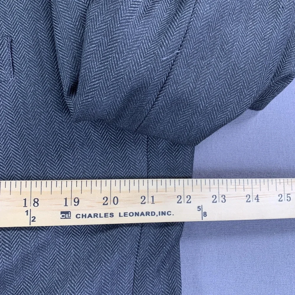 Lauren Ralph Lauren Sport Coat Men‎ 42R Gray Herringbone 2 Button Notch Stretch